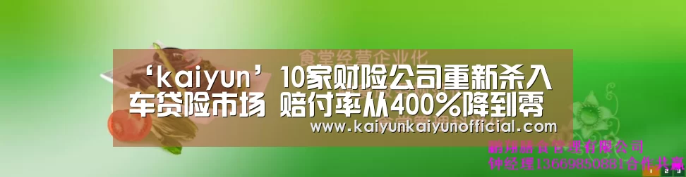 ‘kaiyun’10家财险公司重新杀入车贷险市场 赔付率从400%降到零(图3) ‘kaiyun’10家财险公司重新杀入车贷险市场 赔付率从400%降到零(图3)